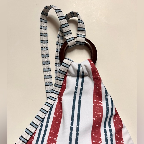 New Striped One Piece Swimsuit Women’s Medium - Picture 2 of 10